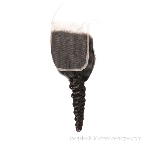 Megalook Hair Discounts Wholesale Natural Color Unprocessed Virgin Remy Double Loose Wave Peruvian Bundles With Closure